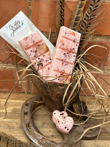 Peony and Blush Suede Snap Bar